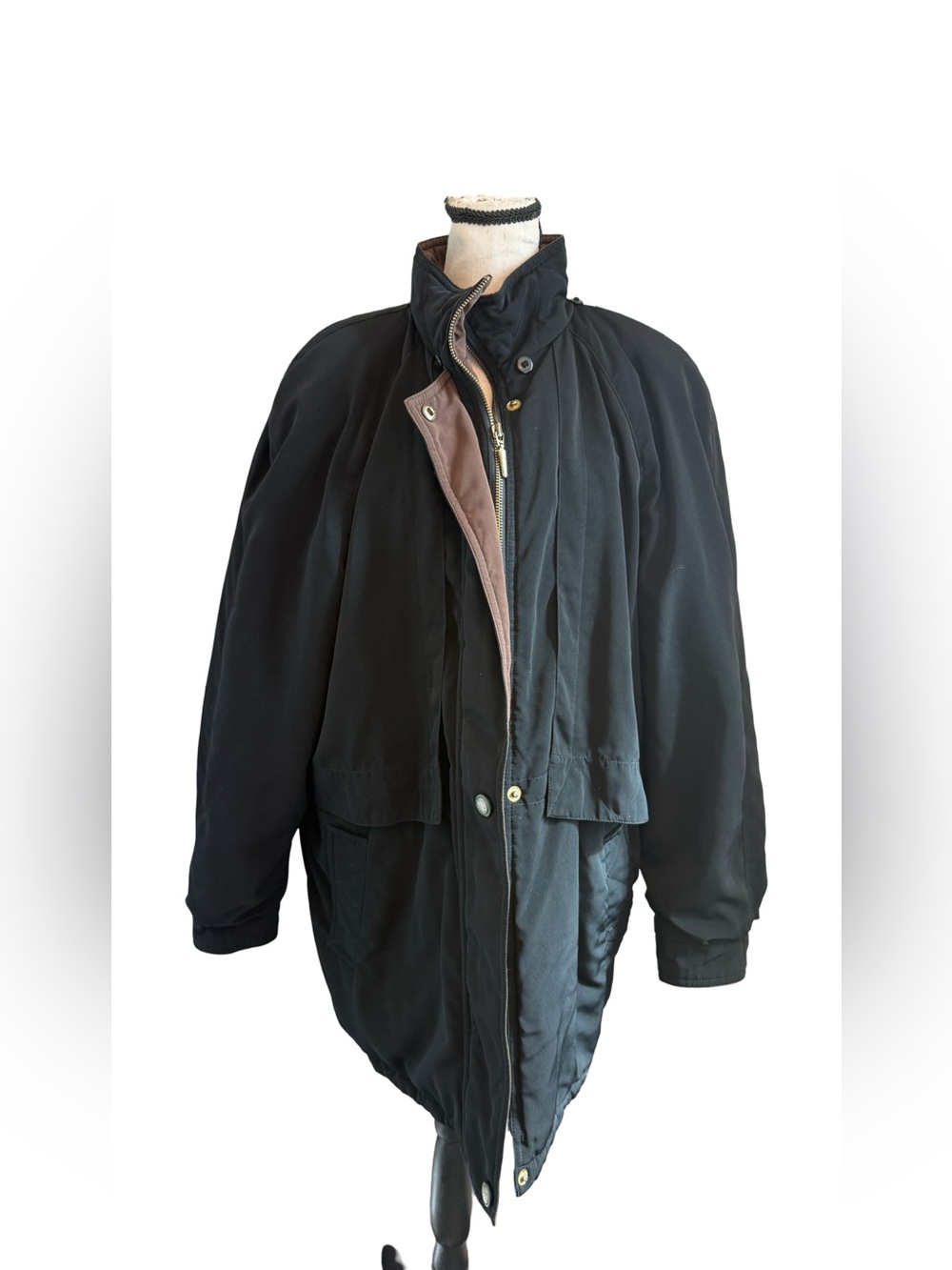 Outbrook Women’s Large Black Insulated Parka Coat High Collar Puffer Jacket